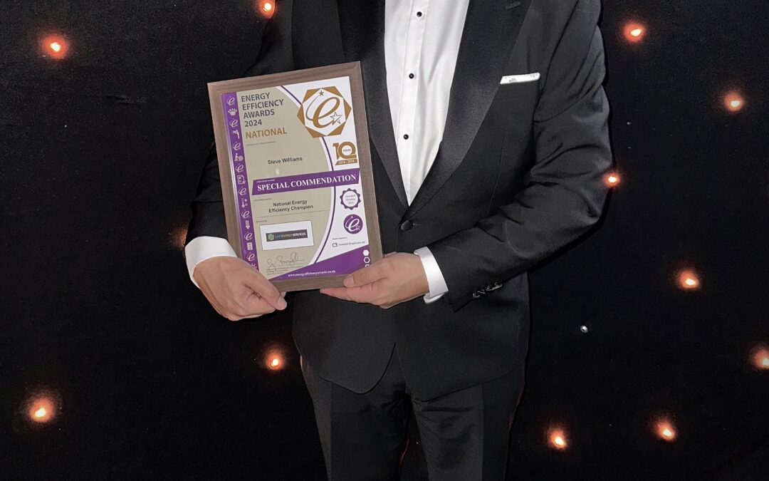 Clean Solar Solutions MD, Steve Williams, Recognised with Special Commendation at Energy Efficiency Awards